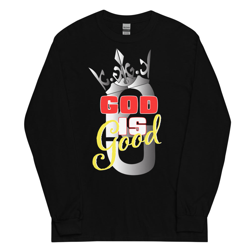 Men’s Long Sleeve KG God Is Good Shirt Gray/Red/Yellow