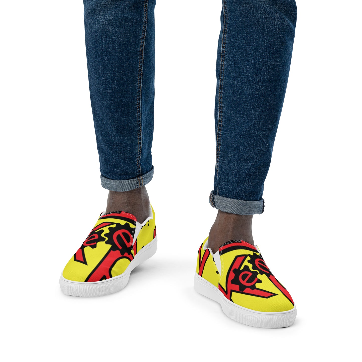 Men’s K.G. Keep Grindin slip-on canvas shoes yellow/red