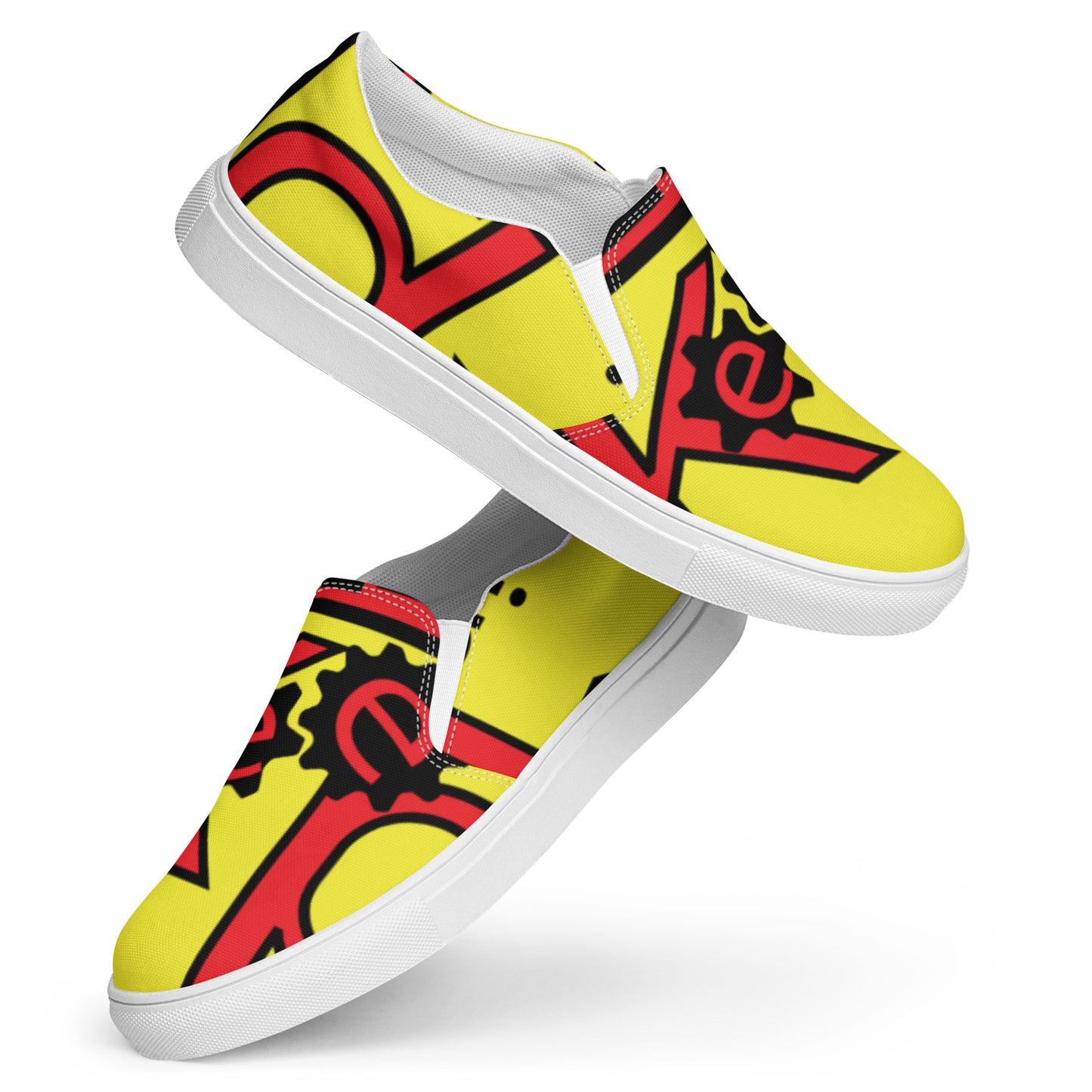 Men’s K.G. Keep Grindin slip-on canvas shoes yellow/red