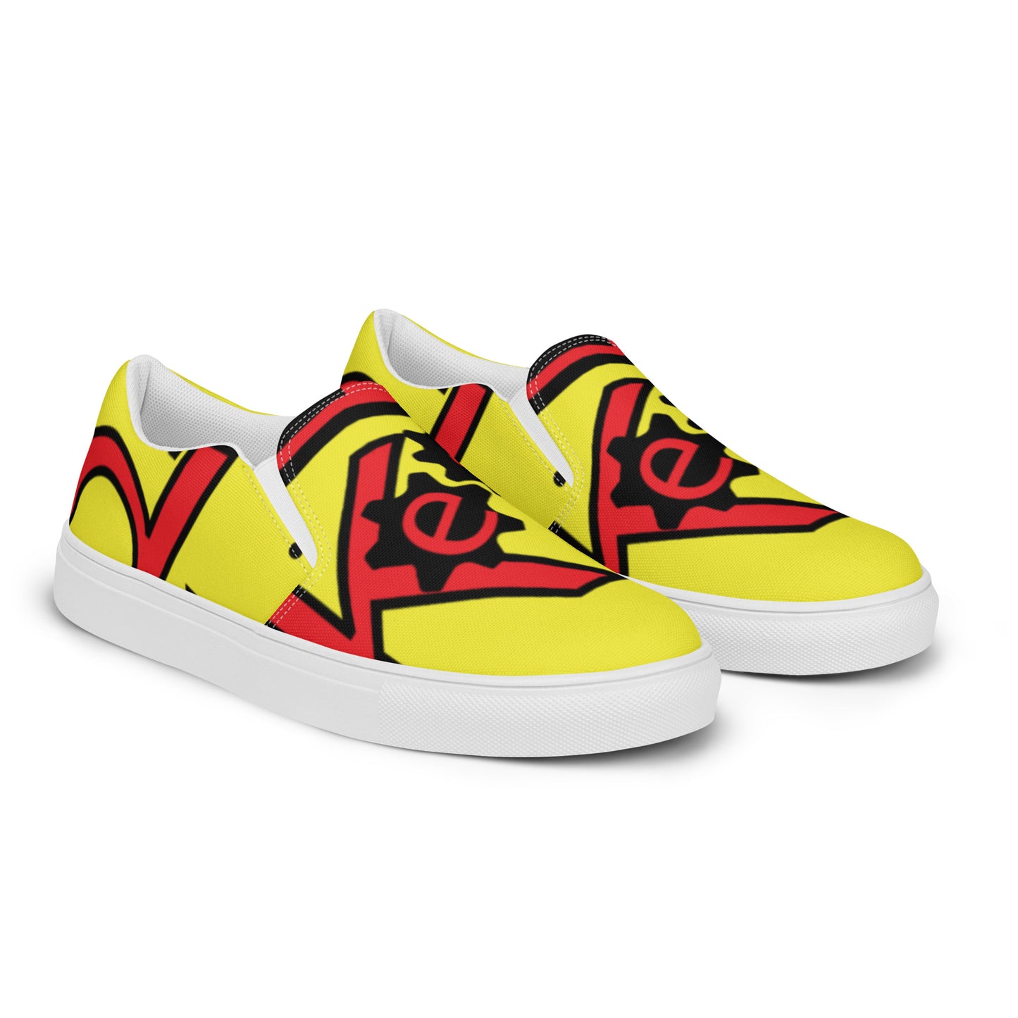 Men’s K.G. Keep Grindin slip-on canvas shoes yellow/red