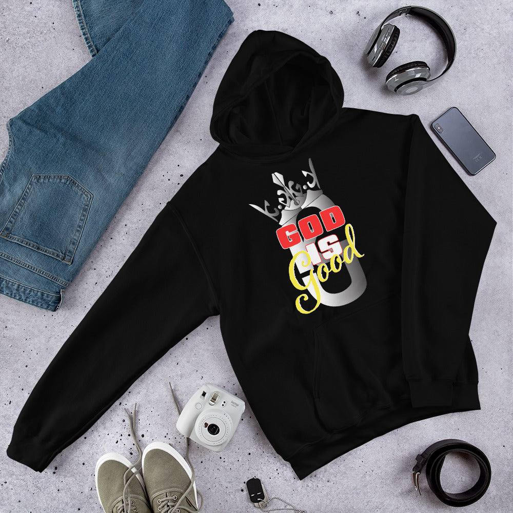 Men God Is Good Hoodie Gray/Red/Yellow