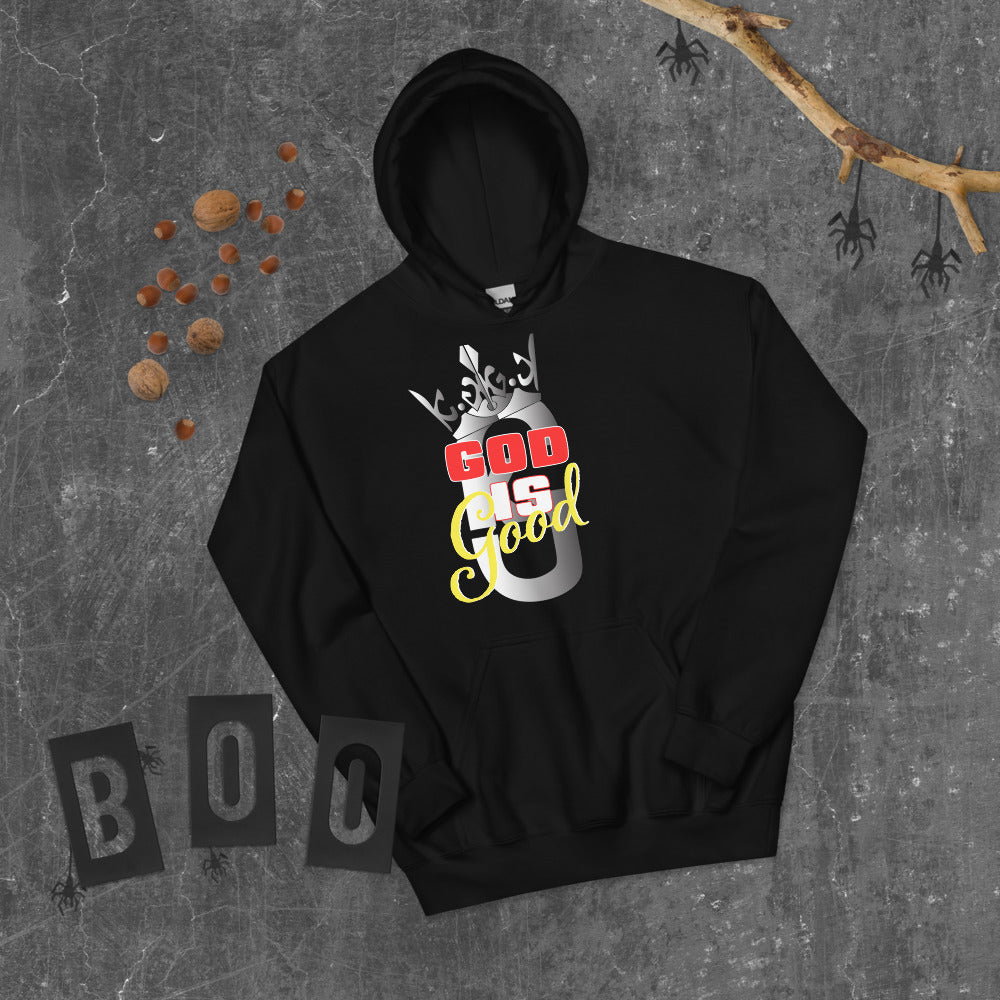 Men God Is Good Hoodie Gray/Red/Yellow