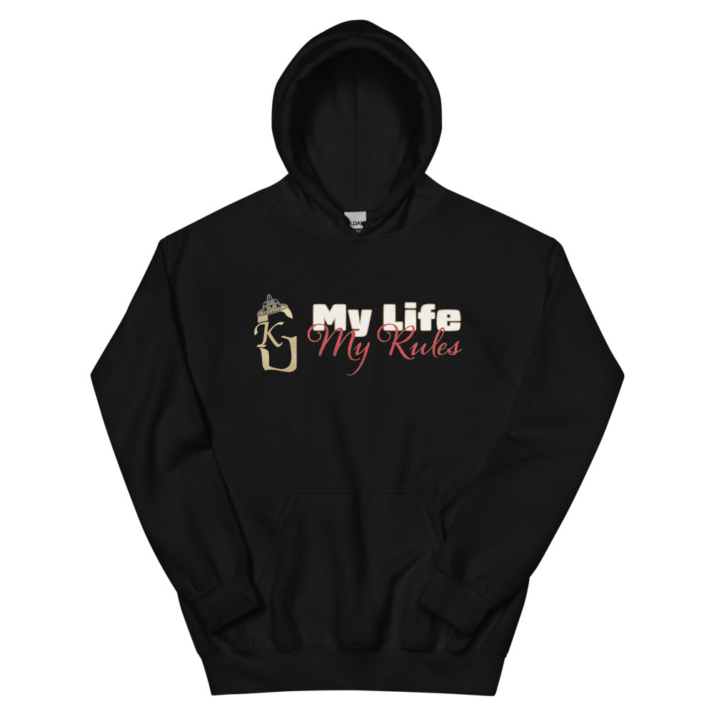 Women’s front lady KG my life my rules Hoodie red/white/gold 2022