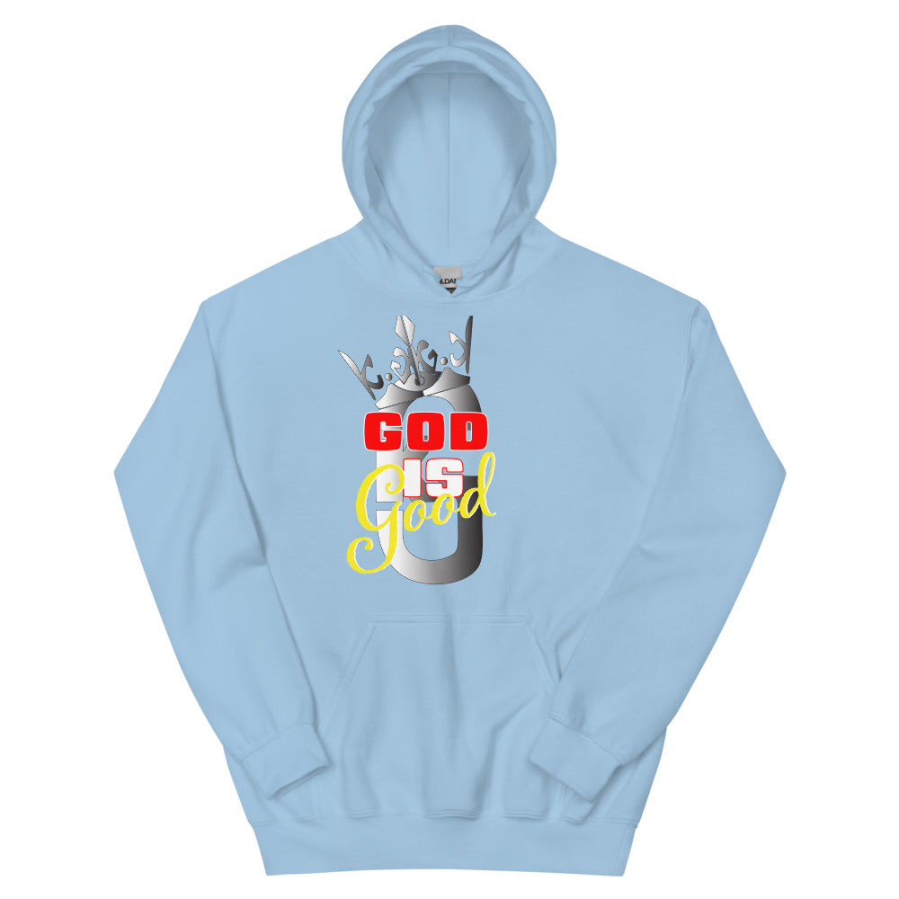 Men God Is Good Hoodie Gray/Red/Yellow