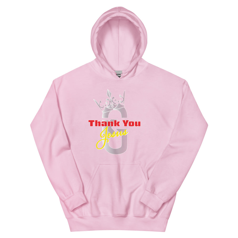 Men’s  KG Thank You Jesus Hoodie Gray/RedYellow