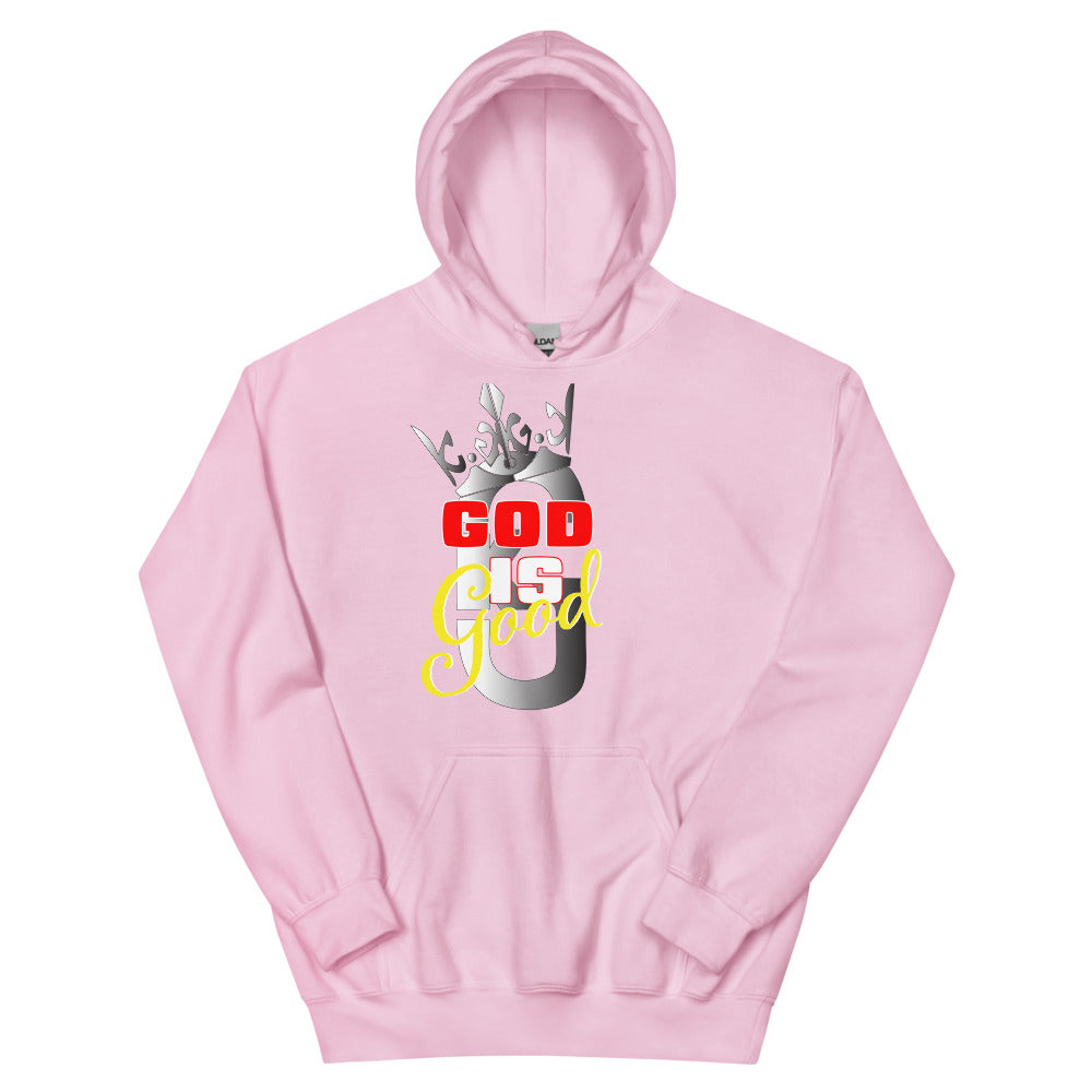 Men God Is Good Hoodie Gray/Red/Yellow