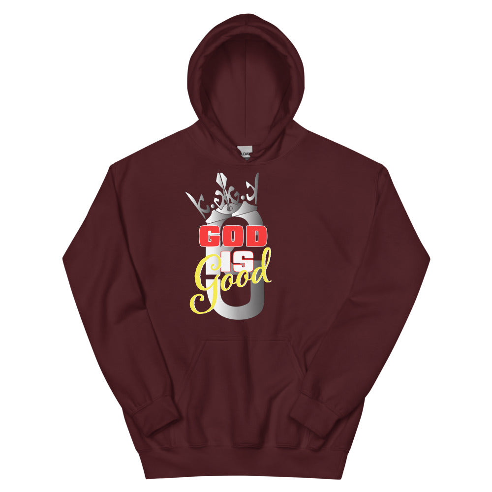 Men God Is Good Hoodie Gray/Red/Yellow