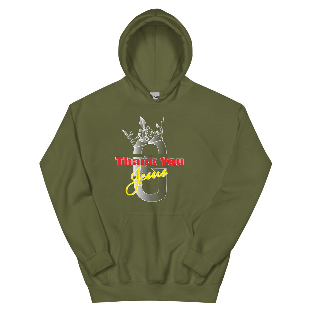 Men’s  KG Thank You Jesus Hoodie Gray/RedYellow