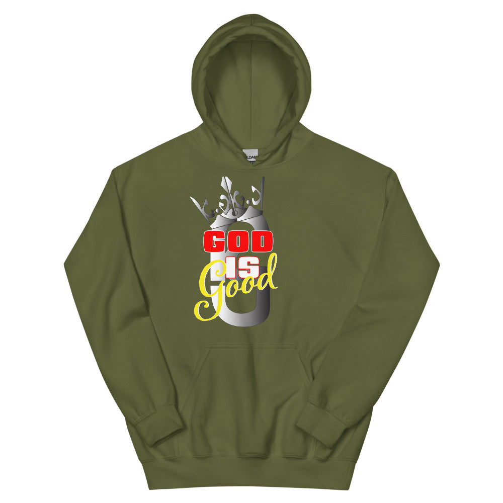 Men God Is Good Hoodie Gray/Red/Yellow