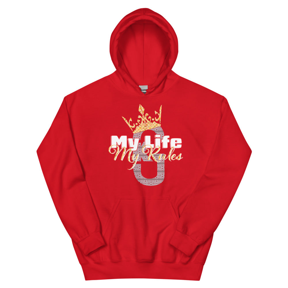 Men’s  KG My Life My Rules Hoodie Gray/white/Red custom pattern