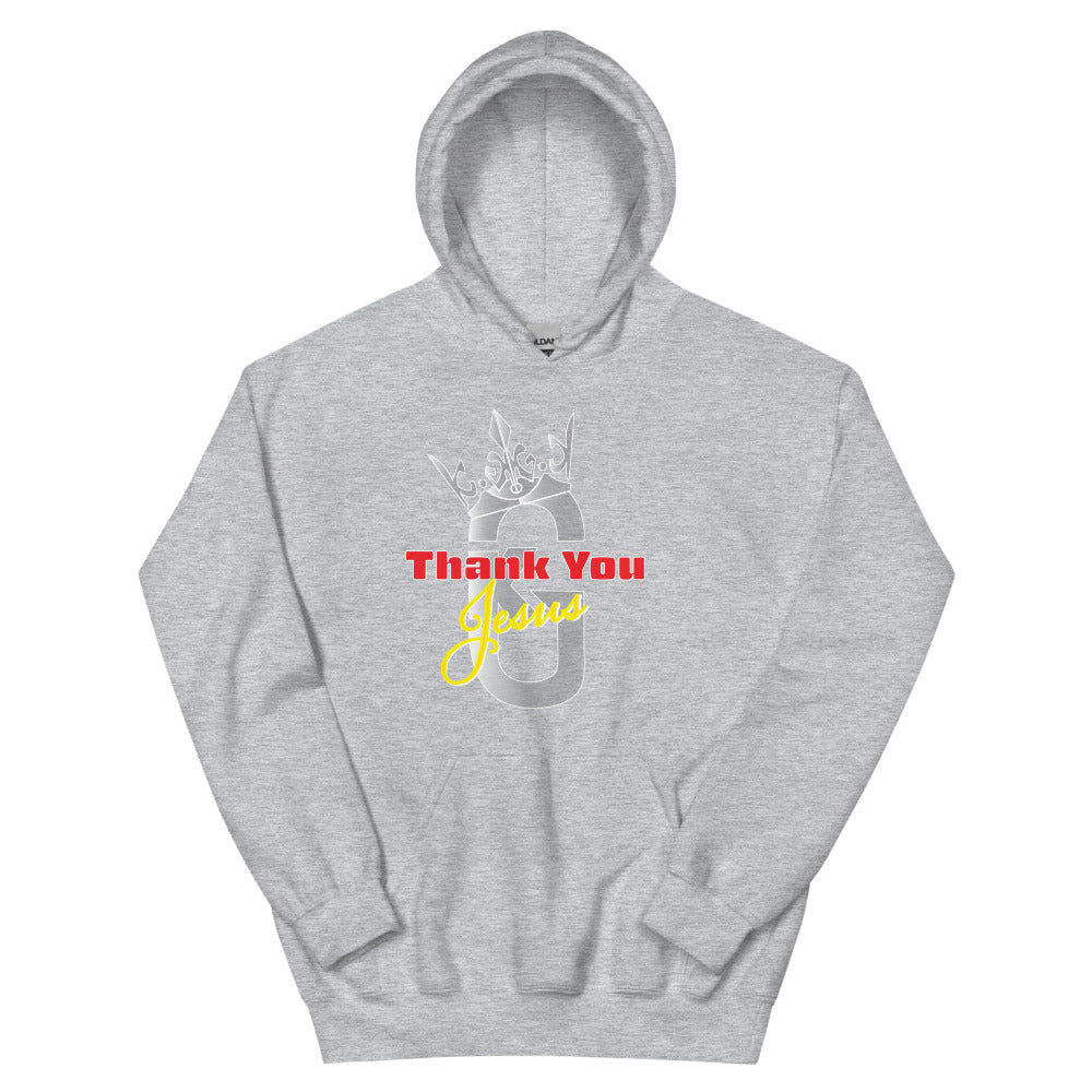 Men’s  KG Thank You Jesus Hoodie Gray/RedYellow