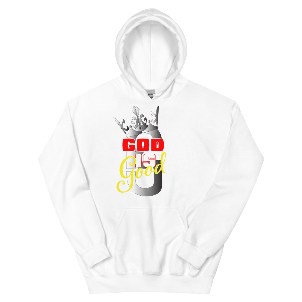 Men God Is Good Hoodie Gray/Red/Yellow