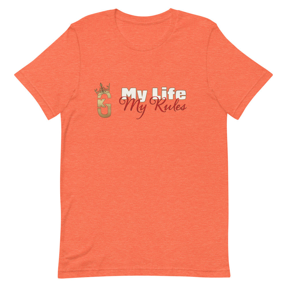 Men’sFront KG my life my rules t-shirt red/white/gold 2022